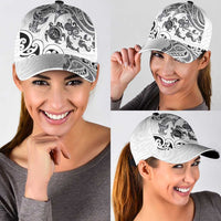 New Zealand Sea Animals with Maori Tribal Tattoo Classic Cap White Color LT03 - Polynesian Pride