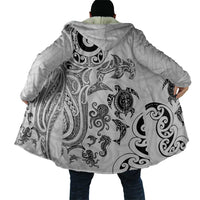 New Zealand Sea Animals with Maori Tribal Tattoo Cloak White Color LT03 - Polynesian Pride