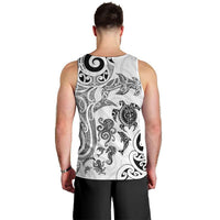 New Zealand Sea Animals with Maori Tribal Tattoo Men Tank Top White Color LT03 - Polynesian Pride