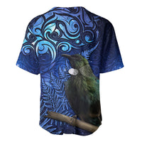 New Zealand Tui Bird Matariki Baseball Jersey Maori New Year with Galaxy Fern LT03 - Polynesian Pride