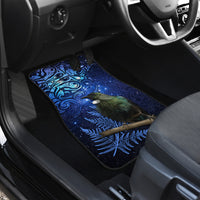 New Zealand Tui Bird Matariki Car Mats Maori New Year with Galaxy Fern LT03 - Polynesian Pride