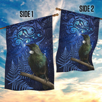 New Zealand Tui Bird Matariki Garden Flag Maori New Year with Galaxy Fern LT03 - Polynesian Pride