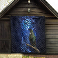 New Zealand Tui Bird Matariki Quilt Maori New Year with Galaxy Fern LT03 - Polynesian Pride