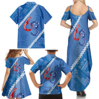 Samoa Independence Day Family Matching Summer Maxi Dress and Hawaiian Shirt Anniversary 63th-Siapo Art LT03 - Polynesian Pride