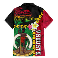 Vanuatu Nakamal and Plumeria Flowers Family Matching Mermaid Dress and Hawaiian Shirt Polynesian Pattern LT03 - Polynesian Pride