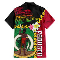 Vanuatu Nakamal and Plumeria Flowers Family Matching Tank Maxi Dress and Hawaiian Shirt Polynesian Pattern LT03 - Polynesian Pride