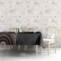 Fiji Traditional Masi Tablecloth Tapa Art Palm Leaves Pattern