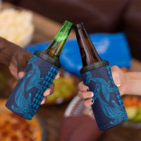 Aloha Hawaii Whale Kakau and Polynesian Tattoo 4 in 1 Can Cooler Tumbler Dark Navy Color LT03 - Polynesian Pride