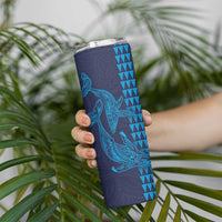 Aloha Hawaii Whale Kakau and Polynesian Tattoo Skinny Tumbler Dark Navy Color LT03 - Polynesian Pride