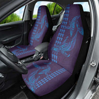 Aloha Hawaii Whale Kakau and Polynesian Tattoo Car Seat Cover Purple Color LT03 - Polynesian Pride