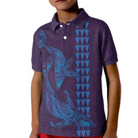 Aloha Hawaii Whale Kakau and Polynesian Tattoo Kid Polo Shirt Purple Color LT03 Kid Purple - Polynesian Pride