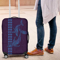 Aloha Hawaii Whale Kakau and Polynesian Tattoo Luggage Cover Purple Color LT03 Purple - Polynesian Pride