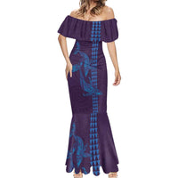 Aloha Hawaii Whale Kakau and Polynesian Tattoo Mermaid Dress Purple Color LT03 - Polynesian Pride