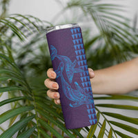 Aloha Hawaii Whale Kakau and Polynesian Tattoo Skinny Tumbler Purple Color LT03 - Polynesian Pride