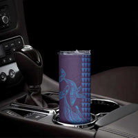 Aloha Hawaii Whale Kakau and Polynesian Tattoo Skinny Tumbler Purple Color LT03 - Polynesian Pride