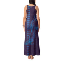 Aloha Hawaii Whale Kakau and Polynesian Tattoo Tank Maxi Dress Purple Color LT03 - Polynesian Pride