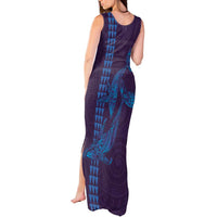 Aloha Hawaii Whale Kakau and Polynesian Tattoo Tank Maxi Dress Purple Color LT03 - Polynesian Pride