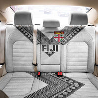 Rugby Fiji Back Car Seat Cover Fijian Masi Tribal Sporty Style White Color LT03 - Polynesian Pride