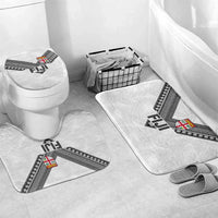 Rugby Fiji Bathroom Set Fijian Masi Tribal Sporty Style White Color LT03 Mat Set Only (3 pcs) One Size White - Polynesian Pride