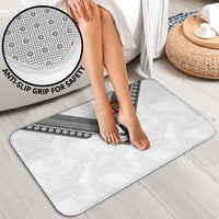 Rugby Fiji Bathroom Set Fijian Masi Tribal Sporty Style White Color LT03 - Polynesian Pride
