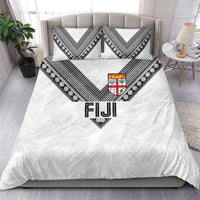 Rugby Fiji Bedding Set Fijian Masi Tribal Sporty Style White Color LT03 - Polynesian Pride