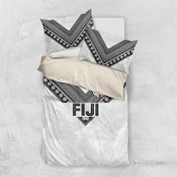 Rugby Fiji Bedding Set Fijian Masi Tribal Sporty Style White Color LT03 US Twin 172cm x 218cm White - Polynesian Pride