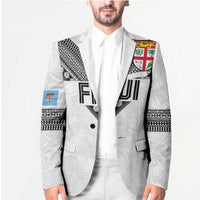 Custom Rugby Fiji Blazer Fijian Masi Tribal Sporty Style White Color LT03 - Polynesian Pride