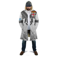 Custom Rugby Fiji Cloak Fijian Masi Tribal Sporty Style White Color LT03 - Polynesian Pride