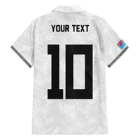 Custom Rugby Fiji Family Matching Off The Shoulder Long Sleeve Dress and Hawaiian Shirt Fijian Masi Tribal Sporty Style White Color LT03 - Polynesian Pride