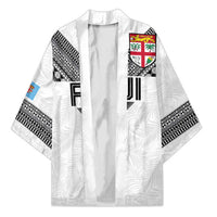 Custom Rugby Fiji Kimono Fijian Masi Tribal Sporty Style White Color LT03 Unisex White - Polynesian Pride