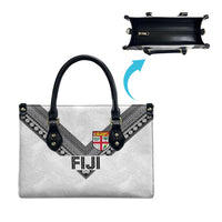 Rugby Fiji Leather Bag Fijian Masi Tribal Sporty Style White Color LT03 - Polynesian Pride