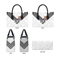Rugby Fiji Leather Bag Fijian Masi Tribal Sporty Style White Color LT03 - Polynesian Pride