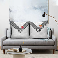 Rugby Fiji Pillow Cover Fijian Masi Tribal Sporty Style White Color LT03 - Polynesian Pride