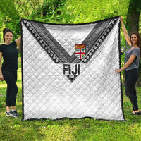 Rugby Fiji Quilt Fijian Masi Tribal Sporty Style White Color LT03 - Polynesian Pride