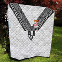 Rugby Fiji Quilt Fijian Masi Tribal Sporty Style White Color LT03 - Polynesian Pride