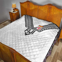 Rugby Fiji Quilt Fijian Masi Tribal Sporty Style White Color LT03 - Polynesian Pride