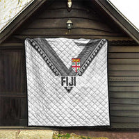 Rugby Fiji Quilt Fijian Masi Tribal Sporty Style White Color LT03 - Polynesian Pride