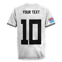Custom Rugby Fiji Rugby Jersey Fijian Masi Tribal Sporty Style White Color LT03 - Polynesian Pride