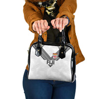 Rugby Fiji Shoulder Handbag Fijian Masi Tribal Sporty Style White Color LT03 One Size White - Polynesian Pride