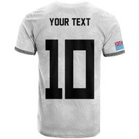 Custom Rugby Fiji T Shirt Fijian Masi Tribal Sporty Style White Color LT03 - Polynesian Pride