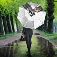 Rugby Fiji Umbrella Fijian Masi Tribal Sporty Style White Color LT03 - Polynesian Pride
