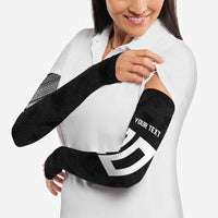 Custom Rugby Fiji Arm Sleeves Fijian Masi Tribal Sporty Style Black Color LT03 - Polynesian Pride