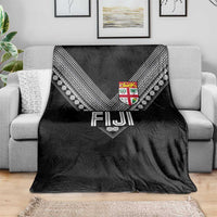 Rugby Fiji Blanket Fijian Masi Tribal Sporty Style Black Color LT03 - Polynesian Pride