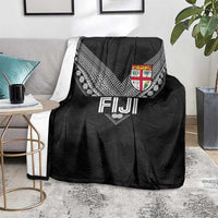 Rugby Fiji Blanket Fijian Masi Tribal Sporty Style Black Color LT03 - Polynesian Pride