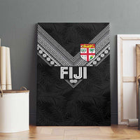Rugby Fiji Canvas Wall Art Fijian Masi Tribal Sporty Style Black Color LT03 - Polynesian Pride