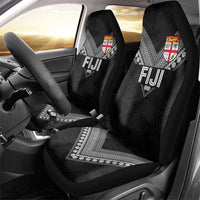 Rugby Fiji Car Seat Cover Fijian Masi Tribal Sporty Style Black Color LT03 - Polynesian Pride