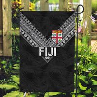 Rugby Fiji Garden Flag Fijian Masi Tribal Sporty Style Black Color LT03 Garden Flag Black - Polynesian Pride