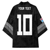 Custom Rugby Fiji Kimono Fijian Masi Tribal Sporty Style Black Color LT03 - Polynesian Pride