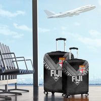 Rugby Fiji Luggage Cover Fijian Masi Tribal Sporty Style Black Color LT03 - Polynesian Pride
