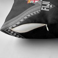 Rugby Fiji Pillow Cover Fijian Masi Tribal Sporty Style Black Color LT03 - Polynesian Pride